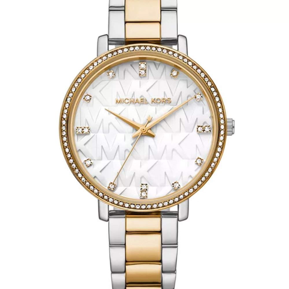 MICHAEL KORS Women's Pyper Two-Tone Stainless Steel Bracelet Watch 38mm **NEW**